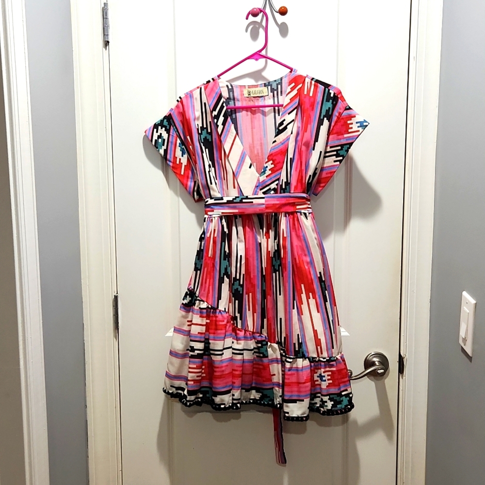 Geometric print dress